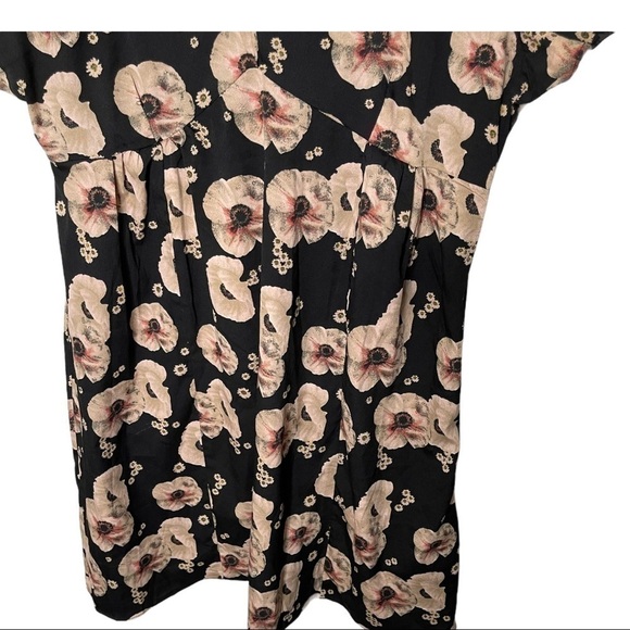 ASOS Sacred Hawk Black Floral Mini Dress Size Large - Picture 6 of 8